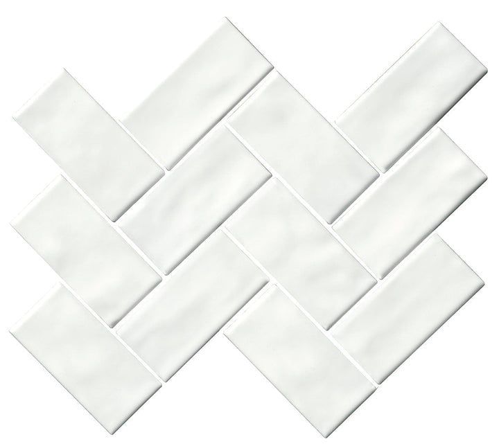 Marazzi Artezen 2" X 4" Herringbone Elegant White