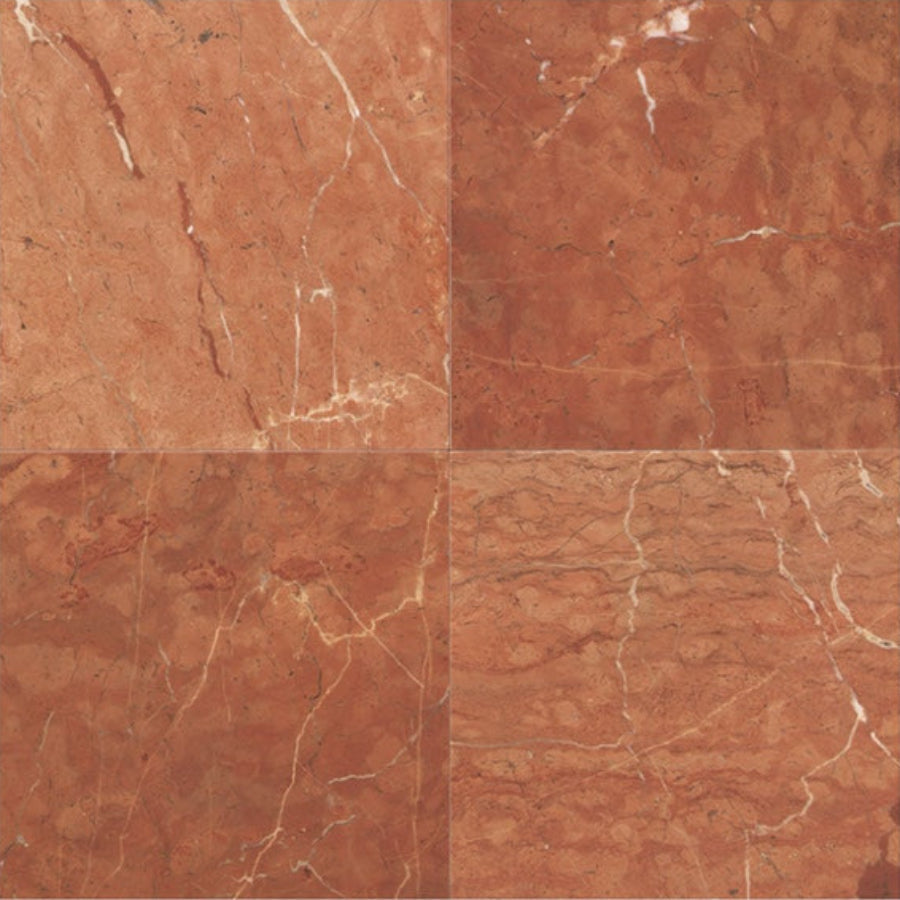 Daltile Marble 12" X 12" Polished Rojo Alicante