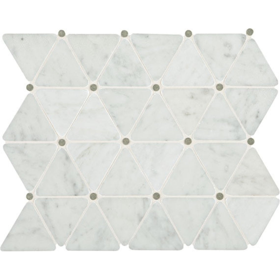 Daltile Marble 11" X 14" Triangle Carrara White