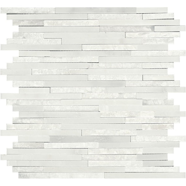 Daltile Marble 12" X 12" Random Linear First Snow Eleg