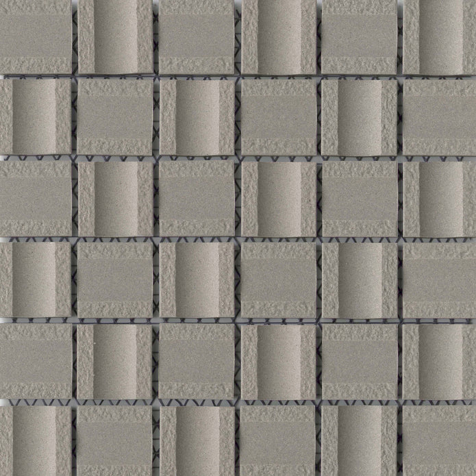 Emser Modan 12"x12" Mosaic 1.85"X1.85" Matte Silver