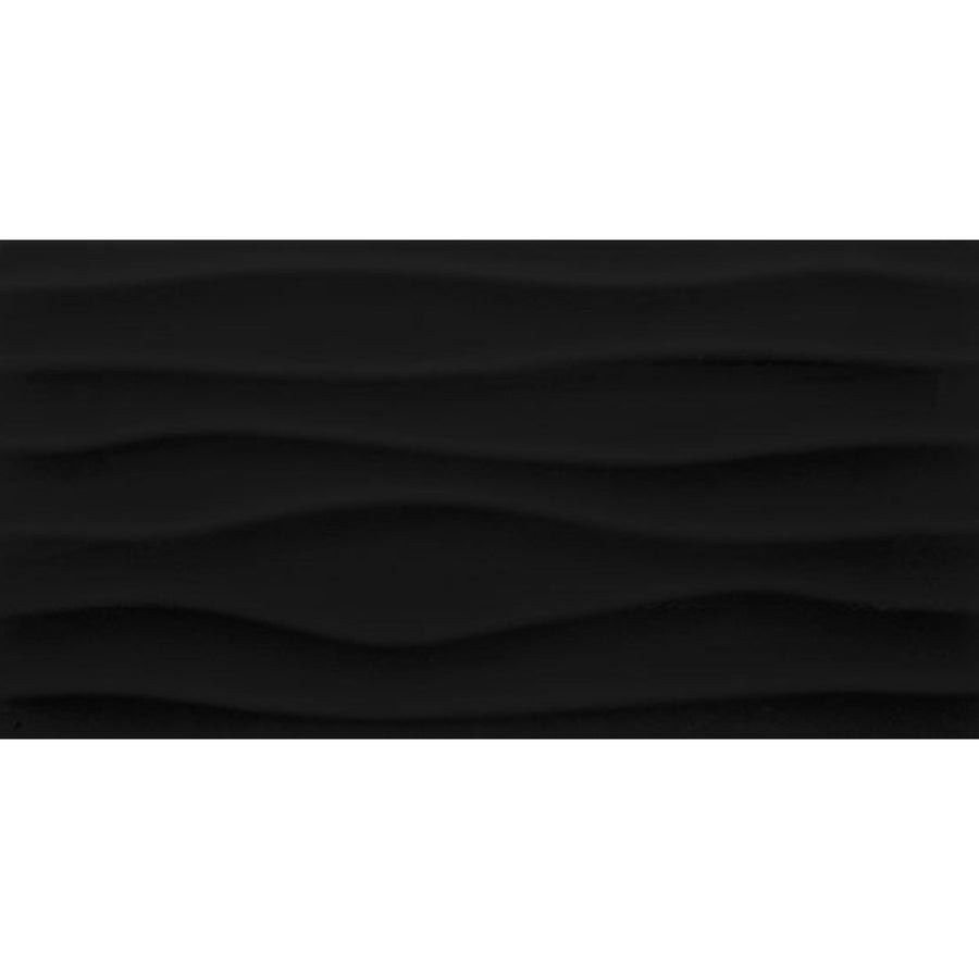 Daltile Multitude 12" X 24" Wave Domino Black