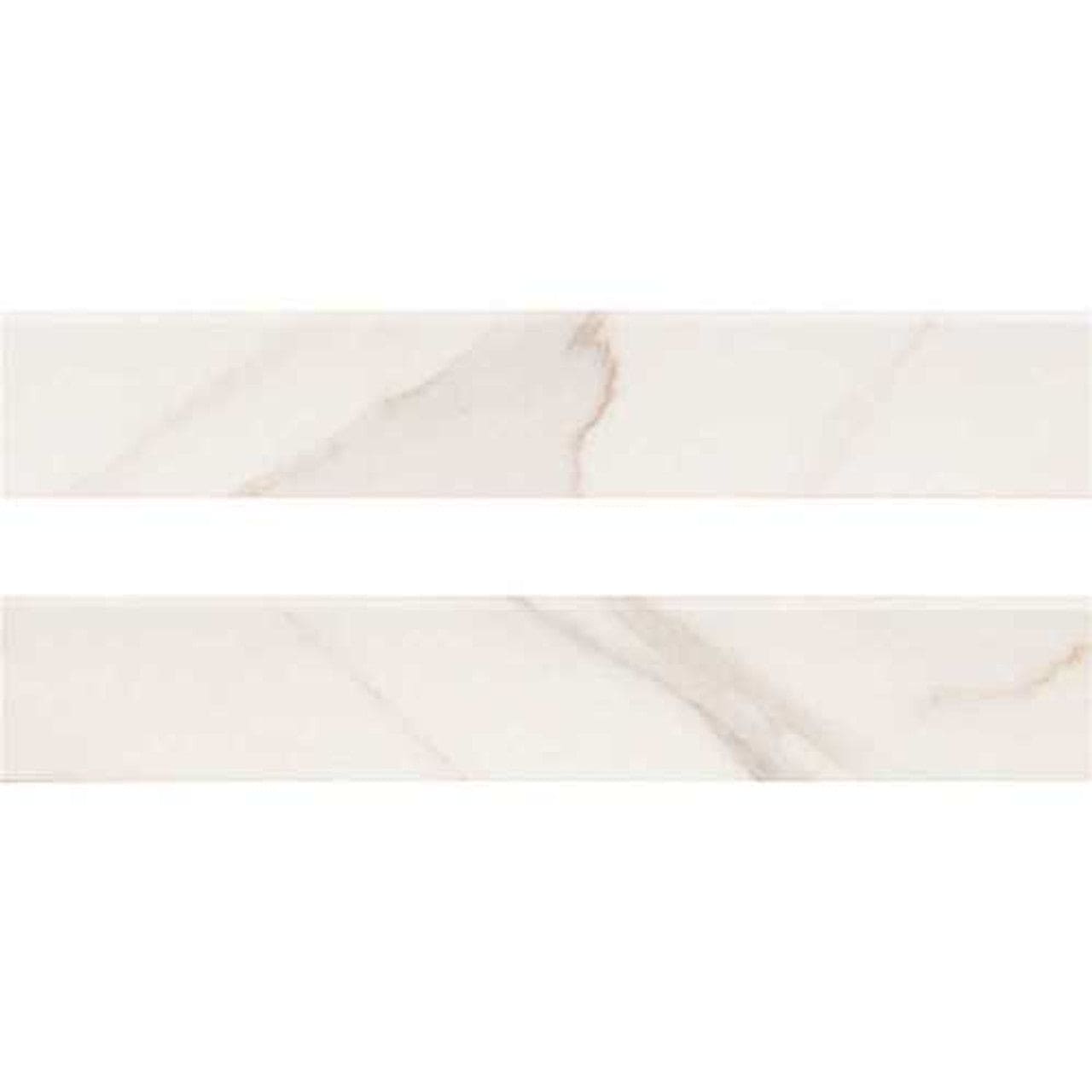 MS International Adella 3" x 18" Bullnose Matte Calacatta