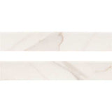 MS International Adella 3" x 18" Bullnose Matte Calacatta