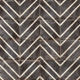 Bedrosians Vivace 9" x 9" Decorative Tile Peak Caviar