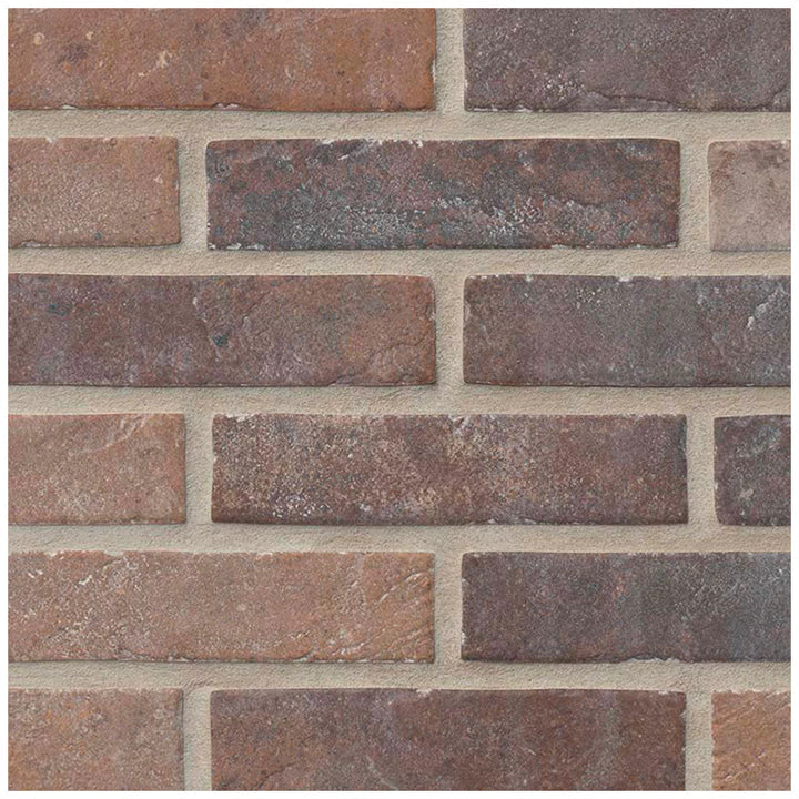 MS International Brickstone 2" x 10" Brick Matte Red 