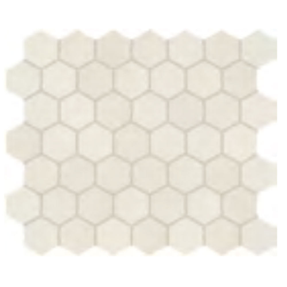 Marazzi Moroccan Concrete 1.5" Hexagon Mosaic Off White