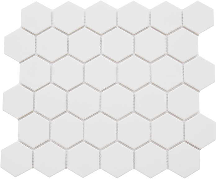 Emser Rezone 11"x13" Hexagon Mosaic 2"x2" Matte White