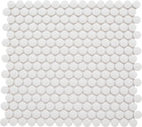 Emser Rezone 11"x12" Penny Round Mosaic 1"x1" Matte White