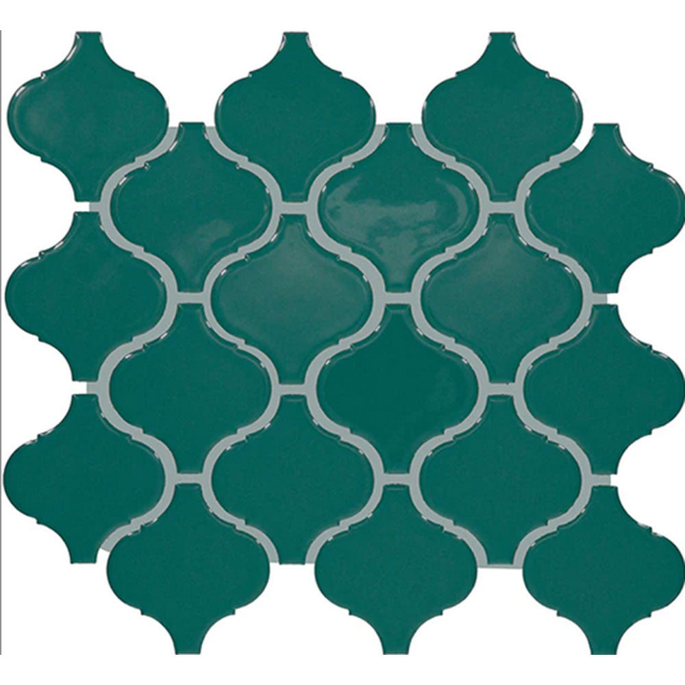 Daltile Color Wheel Retro 3" X 3" Arabesque Glossy Peacock