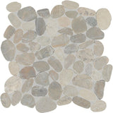 Daltile Pebble Oasis 13" X 13" Flat Pebble Coal