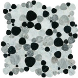 Daltile Fashion Accents 12" X 12" Irregular Shape Mosaic Pebbles Black