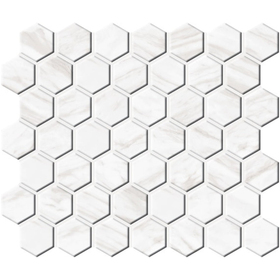 Daltile Perpetuo 12" X 14" Hexagon Mosaic Timeless White