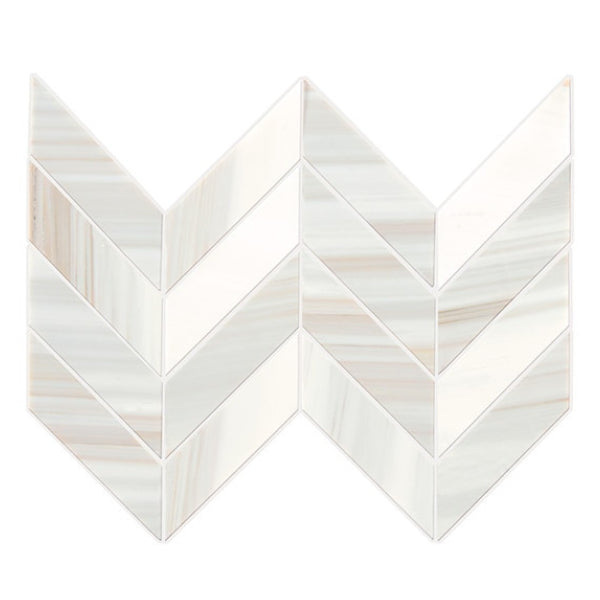 Daltile Pietra Divina 14" X 14" Chevron Calacatta Dolomiti