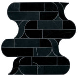 Daltile Pietra Divina 12" X 11" Cupola Nero Marquina