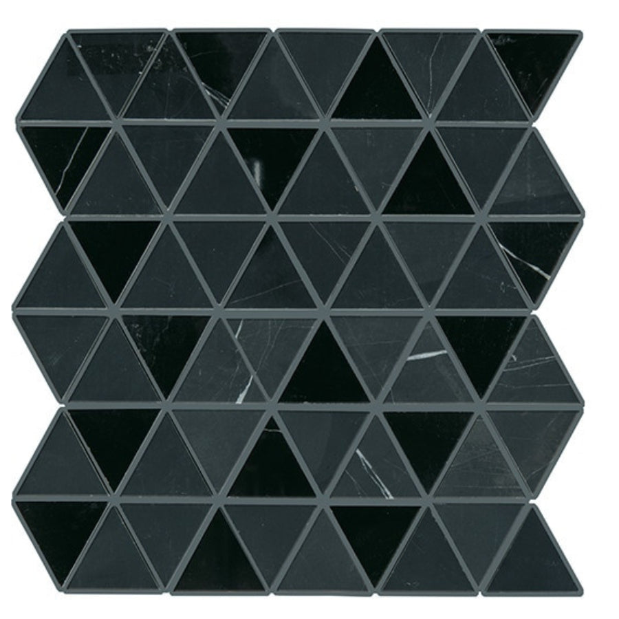 Daltile Pietra Divina 2" Triangle Nero Marquina