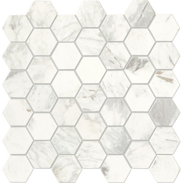 Daltile  Raine 12" X 12" Hexagon Stratus White