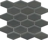 Emser Reward 10"x11" Hexagon Mosaic 2"x4" Polished Gray