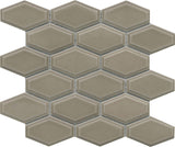 Emser Reward 10"x11" Hexagon Mosaic 2"x4" Polished Taupe