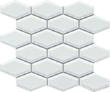 Emser Reward 10"x11" Hexagon Mosaic 2"x4" Polished White