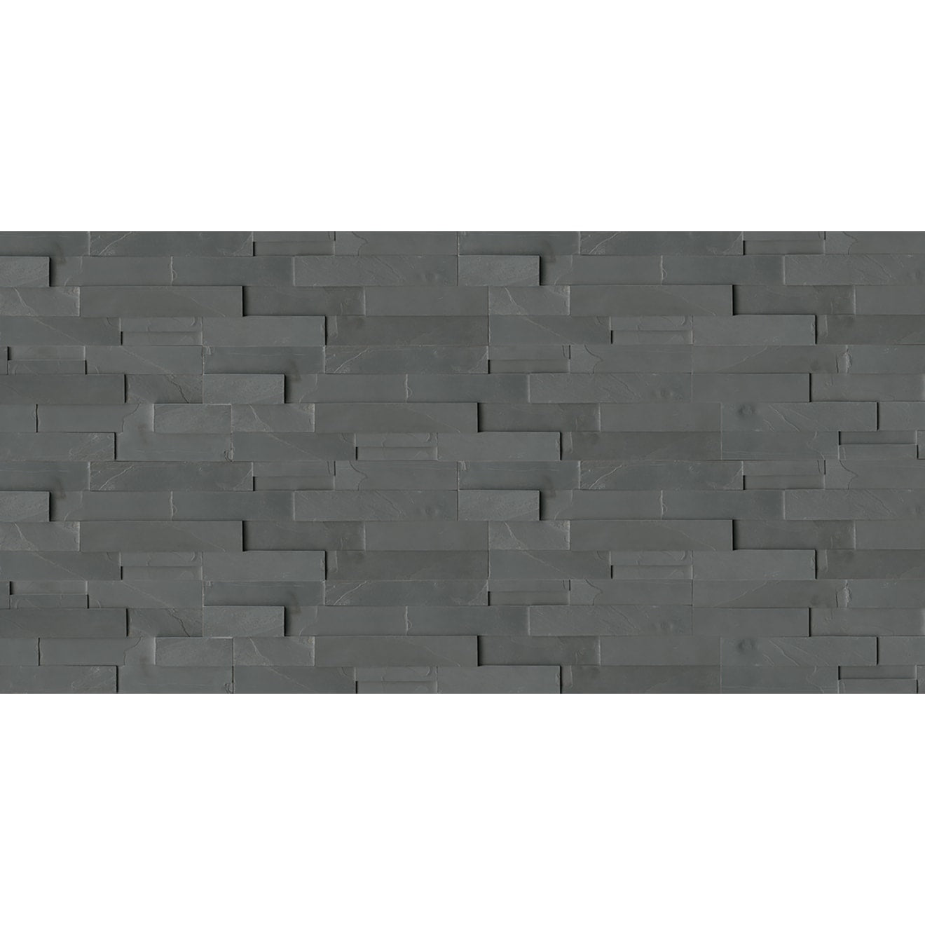 Bedrosians Slate 6" X 24" Ledger Natural Cleft Andhra Black