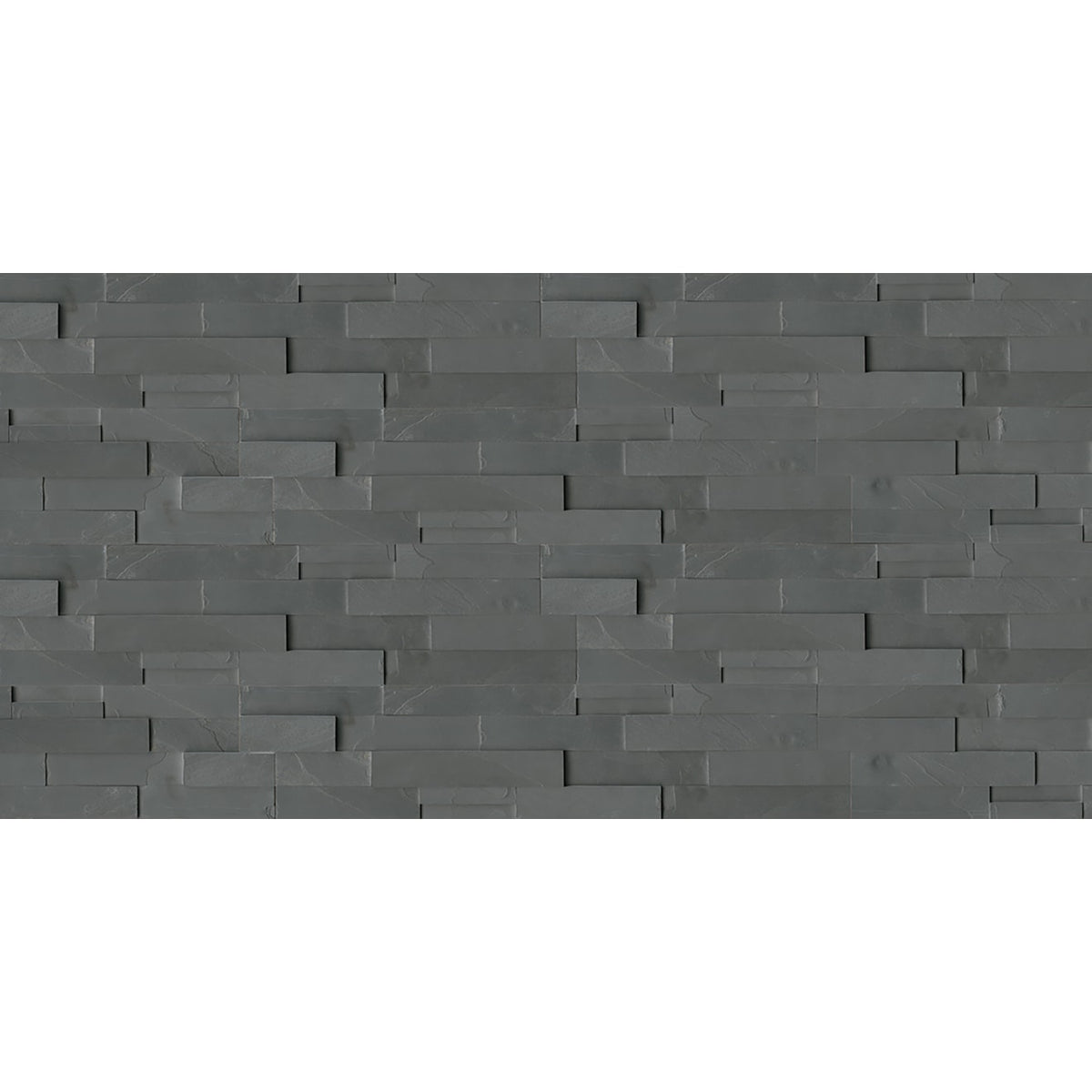 Bedrosians Slate 6" X 24" Ledger Natural Cleft Andhra Black