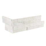 Bedrosians Stone Ledgers 6" X 24" Ledger Corner Split Face Glacier White