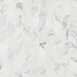 MS International Natural Stone Marble 12" x 12" Mosaic Calacatta Blanco