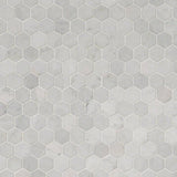 MS International Natural Stone Marble 12" x 12" Hexagon 2" Mosaic Carrara White Polished