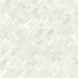 MS International Natural Stone Marble 12" x 12" Herringbone 1" x 3" Mosaic Greecian White