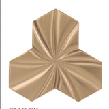 Daltile Stare Electric 5" X 5" Twist Shock Gold