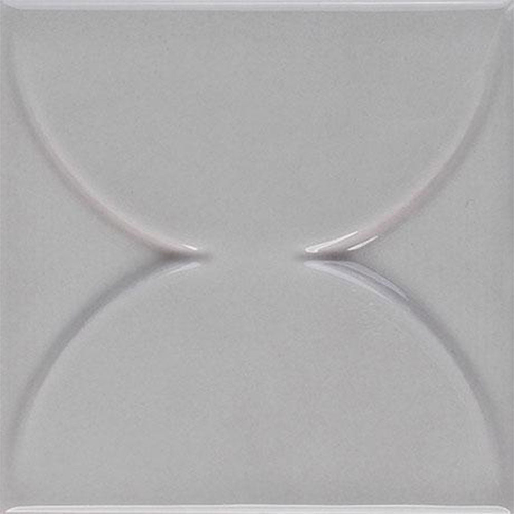 Marazzi Nu Tempo 4" X 4" Arc Glossy Silver Lining