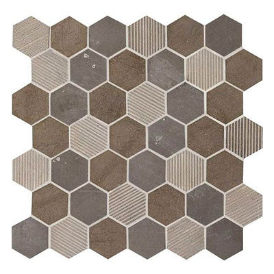 Daltile Limestone 12" X 12" Hexagon Sormonne Brun