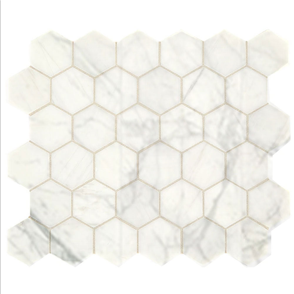 Daltile Marble 2" Hexagon Honed Statuario