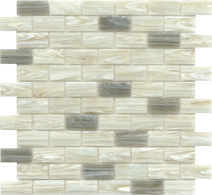 Emser Swirl 12"x12" Mosaic 1"x2" Polished Cream