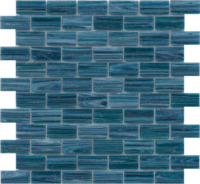 Emser Swirl 12"x12" Mosaic 1"x2" Polished Ocean