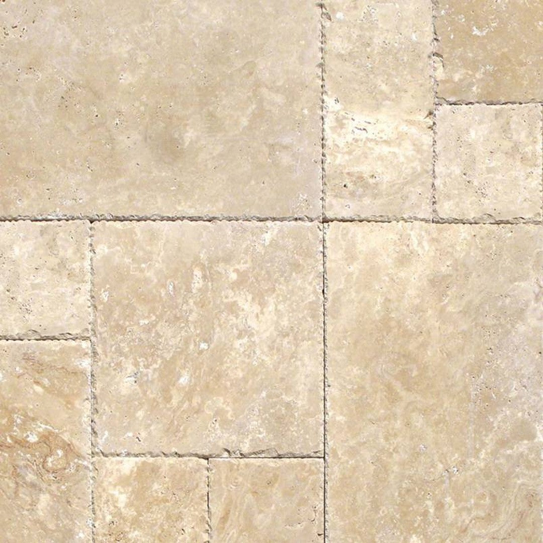 MS International Travertine 12" x 12" Versailles HF Pattern Tuscany Beige