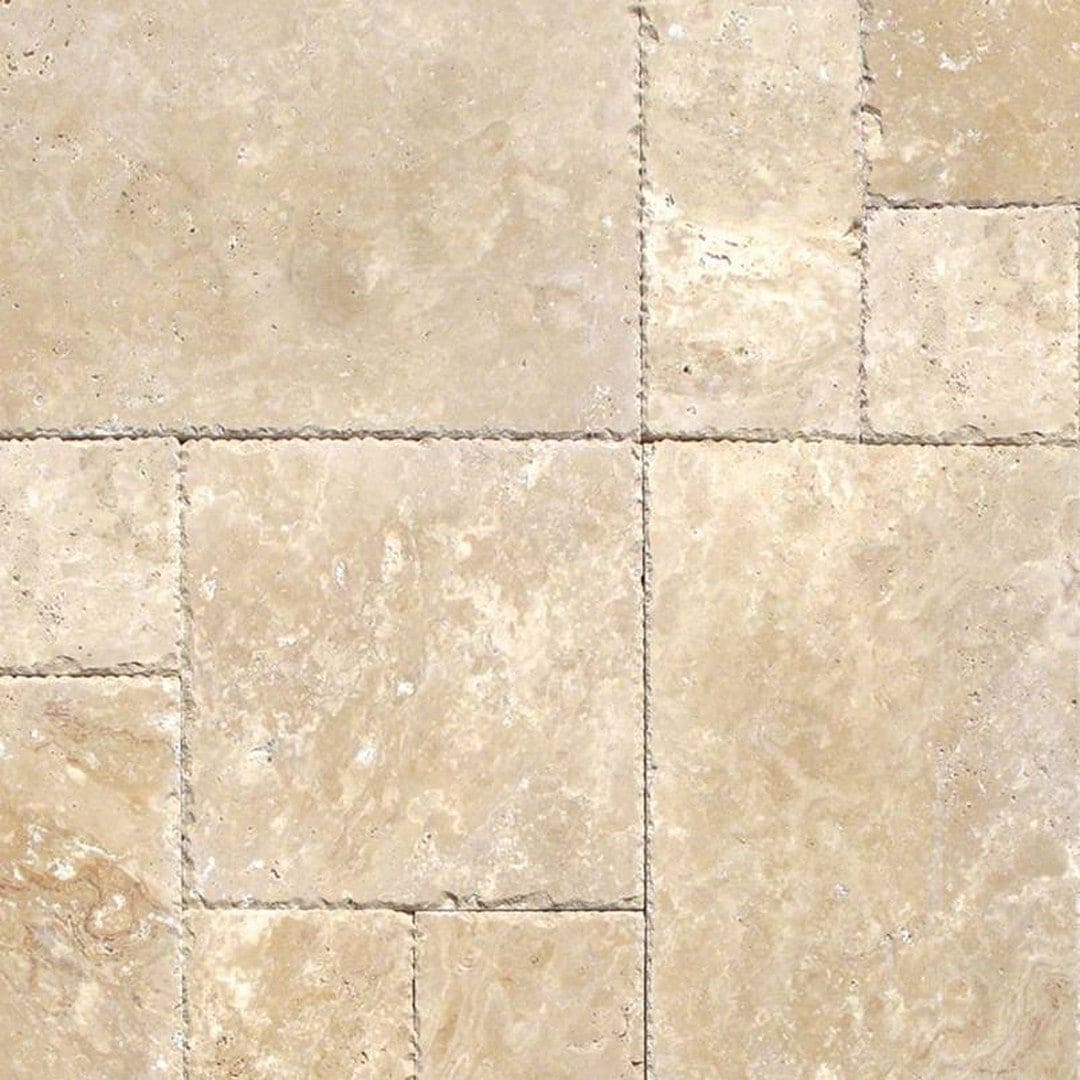 MS International Travertine 12" x 12" HUFC Versailles Pattern Tuscany Beige