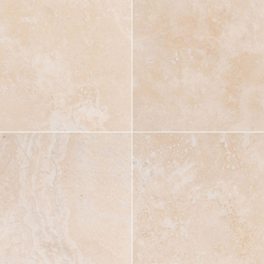 MS International Travertine 12" x 12" HF Tuscany Beige