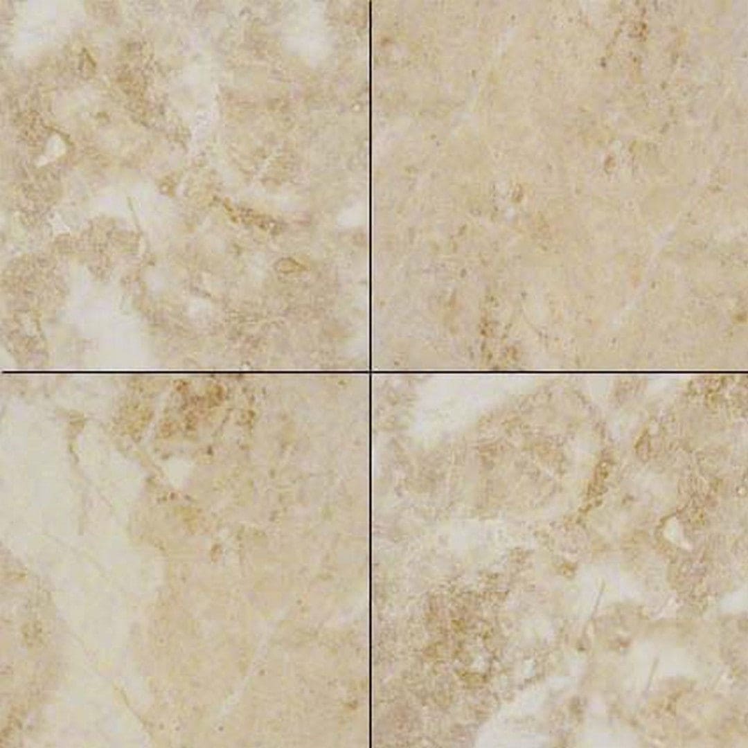 MS International Natural Stone Marble 12" x 12" Polished Crema Cappuccino (C)