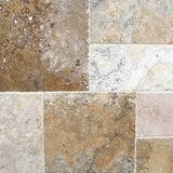 MS International Travertine 12" x 12" HUFC Versailles Pattern Tuscany Porcini