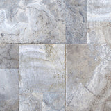 MS International Travertine 12" x 12" Versailles HUFCB Pattern Silver