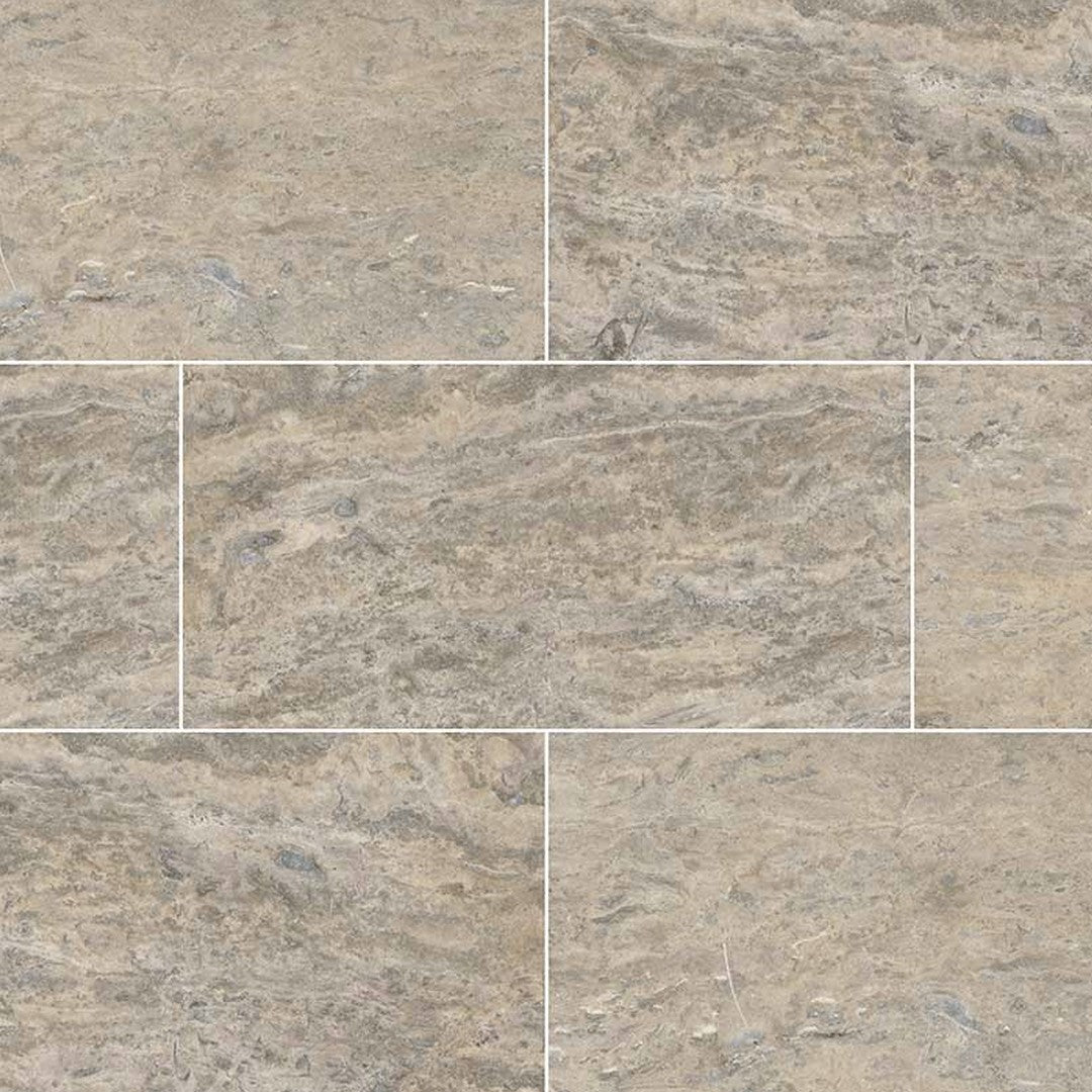 MS International Travertine 12" x 24"  Silver Vein Cut