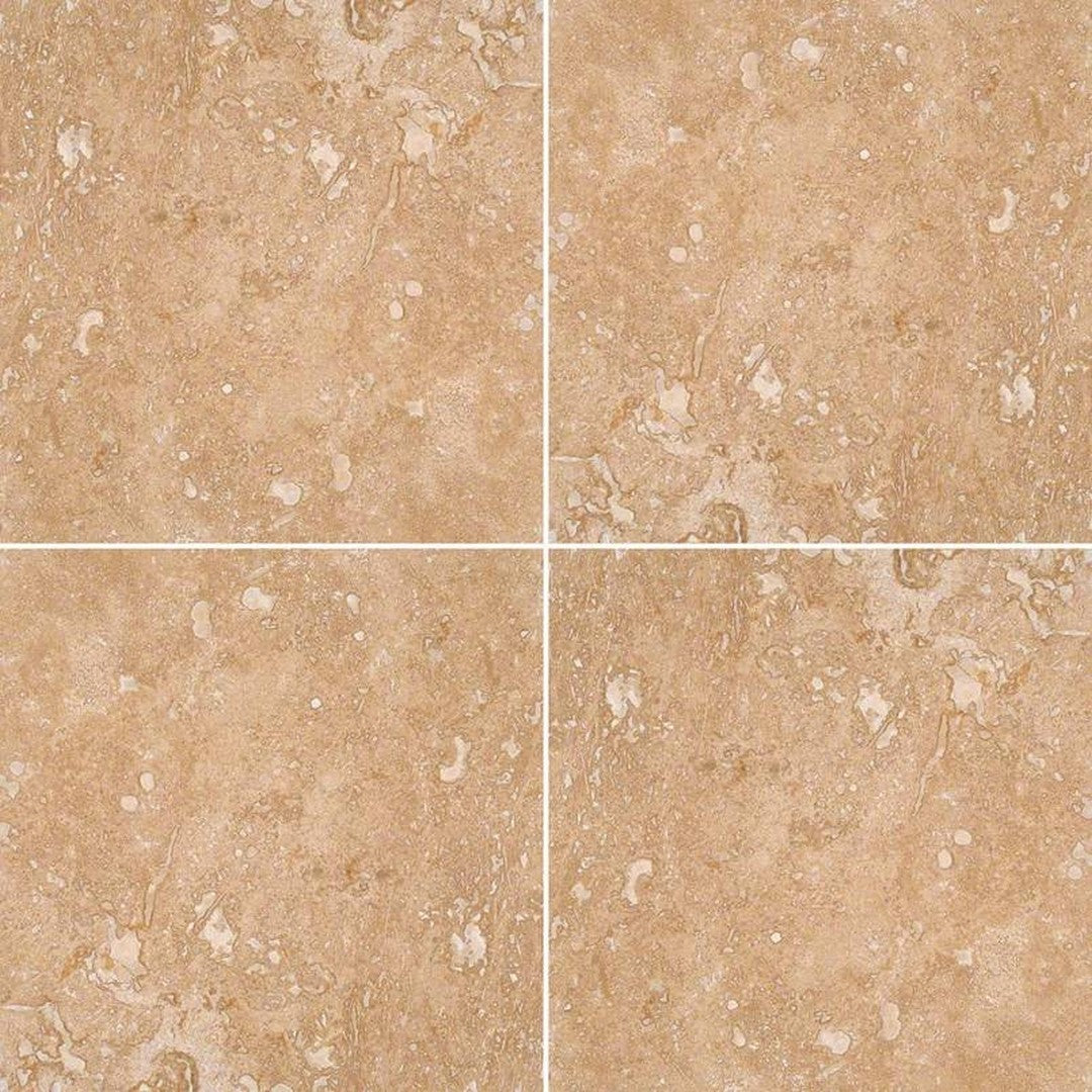 MS International Travertine 12" x 12" HF Tuscany  Walnut