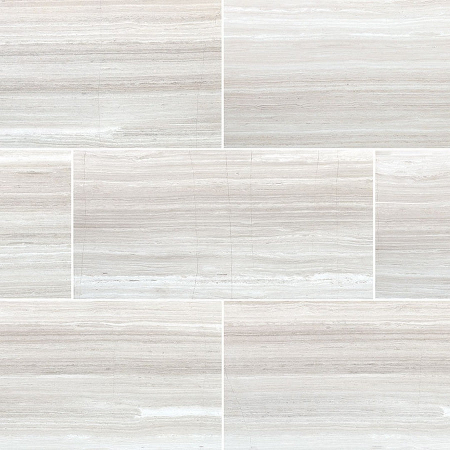 MS International Natural Stone Marble 12" x 24" Polished White Oak