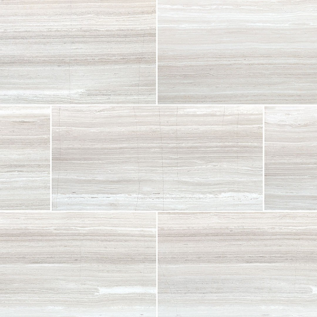 MS International Natural Stone Marble 18" x 36" Polished White Oak