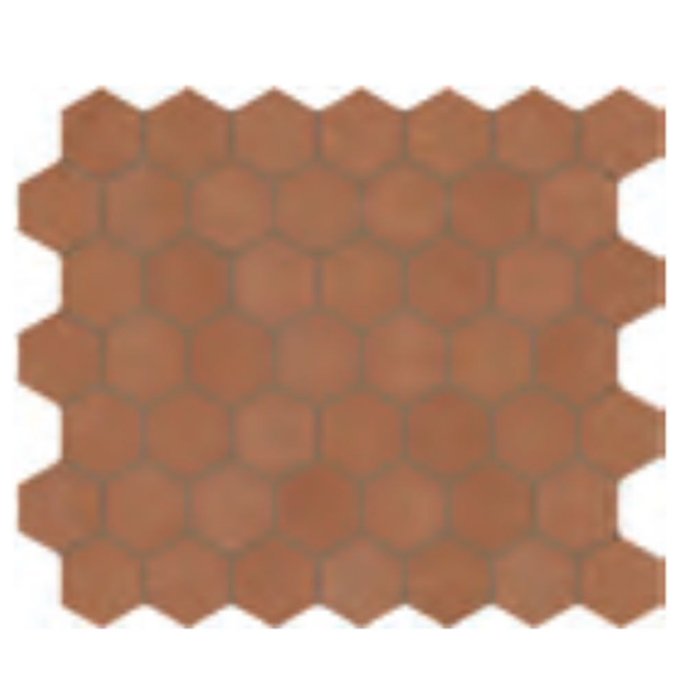 Marazzi Moroccan Concrete 1.5" Hexagon Mosaic Terra Cotta