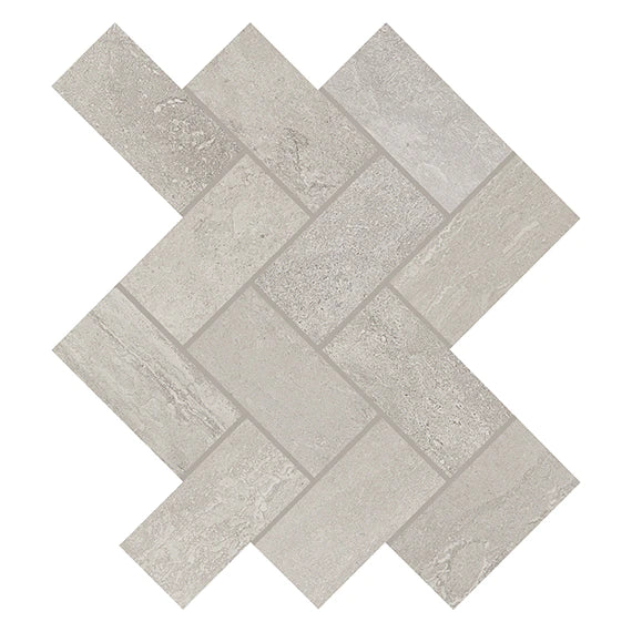 Daltile Epitomize 12" X 14" Herringbone Mosaic 2" X 4" Trumpet Grey