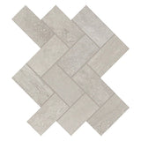 Daltile Epitomize 12" X 14" Herringbone Mosaic 2" X 4" Trumpet Grey