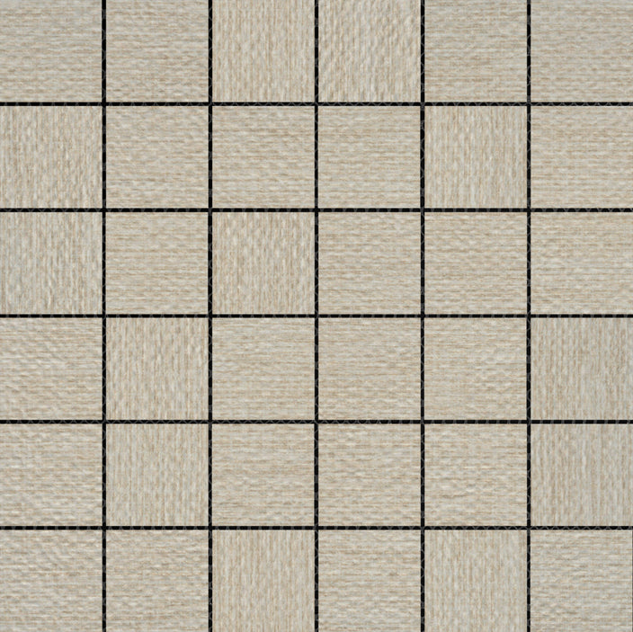 Emser Jute 12"x12" Mosaic 2"x2" Ivory